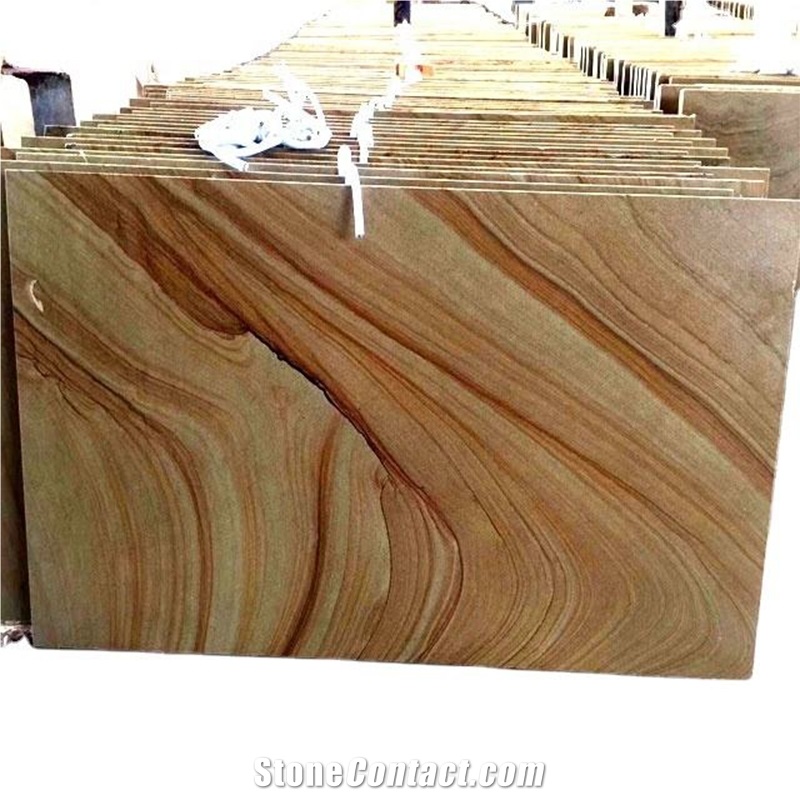 Natural Yellow Sandstone Garden Floor Anti Slip Paving Stone