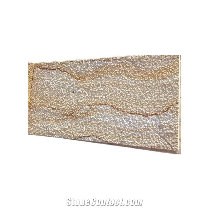 Natural Yellow Sandstone Garden Floor Anti Slip Paving Stone
