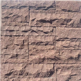 Purple Sandstone Culture Stone For Wall Cladding Veneer