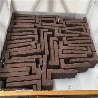 Purple Sandstone Culture Stone For Wall Cladding Veneer