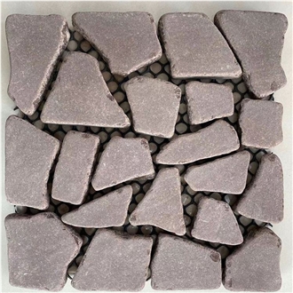 Purple Sandstone Culture Stone For Wall Cladding Veneer