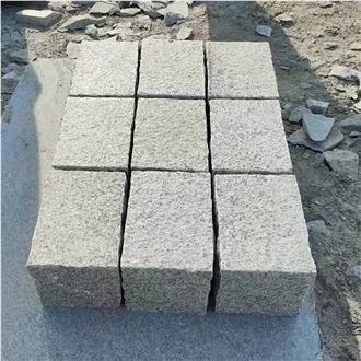White Granite Anticated Flamed-Brushed Cobble Stone