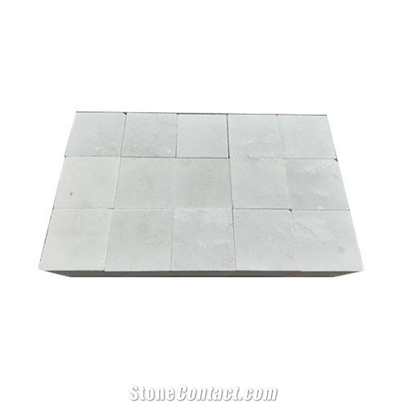 White Marble Sawn Cheaper Cobble Stone