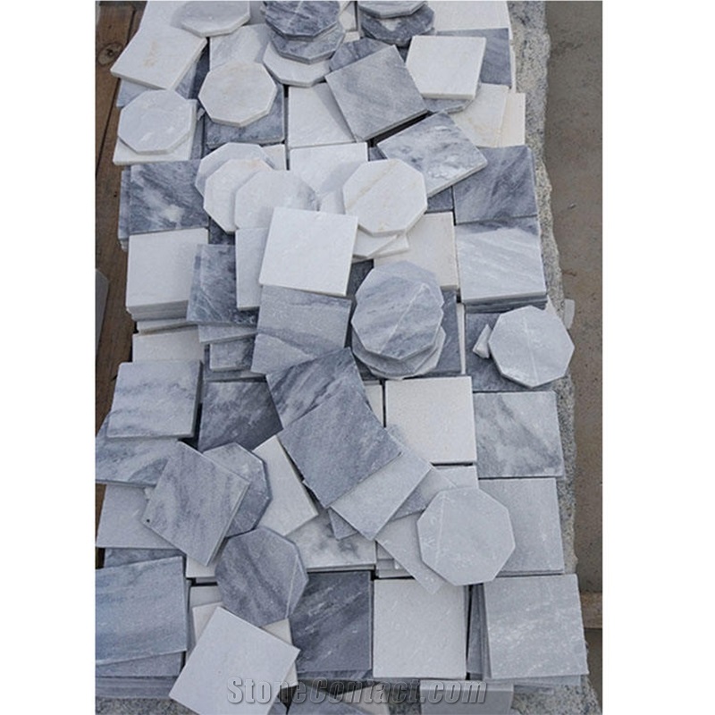 Wholesale Cloudy Grey-White Square Marble Wall Tiles