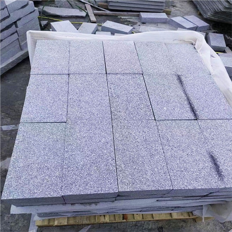 Wholesale Silver Gray Granite Cobble Stone Pavers