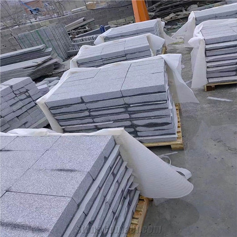 Wholesale Silver Gray Granite Cobble Stone Pavers