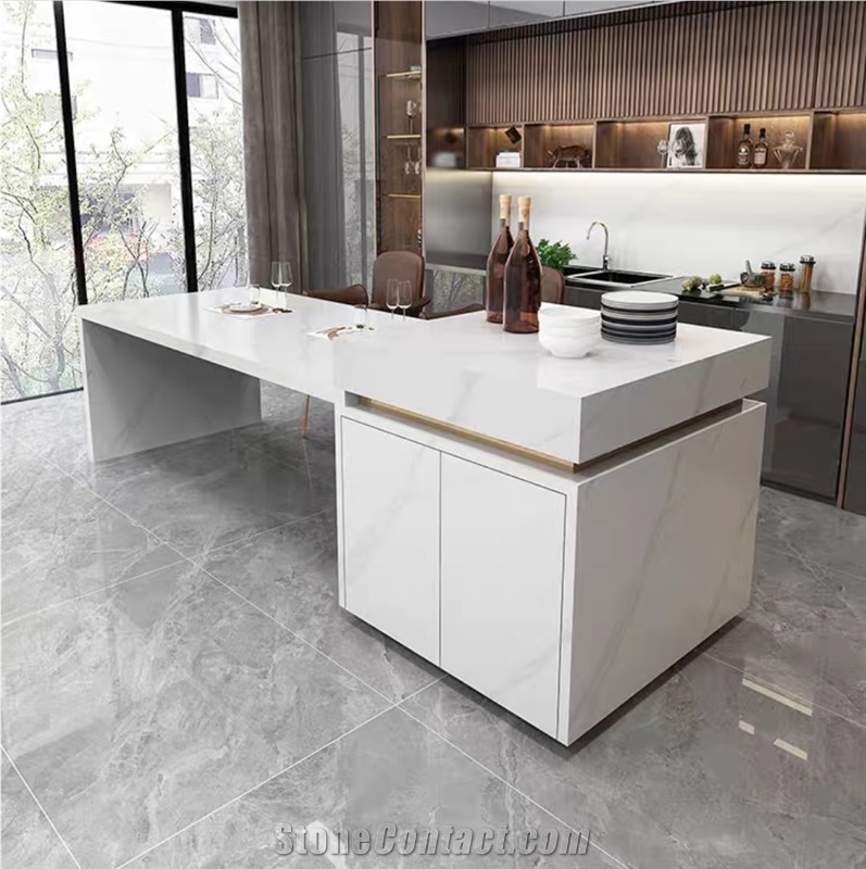 Integrated Sintered Stone Kitchen Island Tops