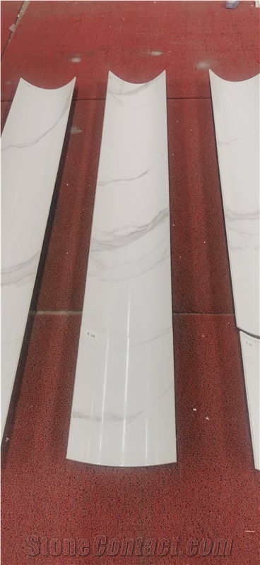 Sintered Stone Hot Bending Process Curved Column Panels
