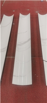 Sintered Stone Hot Bending Process Curved Column Panels