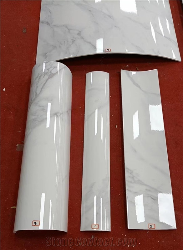 Sintered Stone Hot Bending Process Curved Column Panels