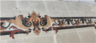 YDSTONE Natural Marble Waterjet Flower Medallion
