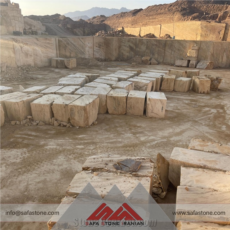 Iran Yellow Travertine Slabs