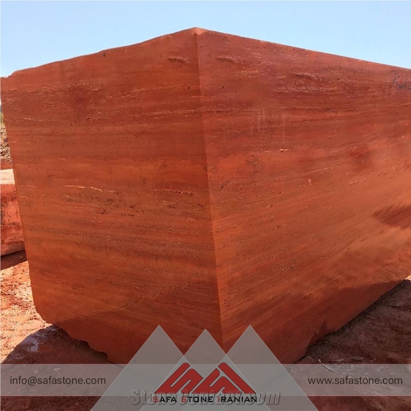 Azar Shahr Red Travertine Blocks