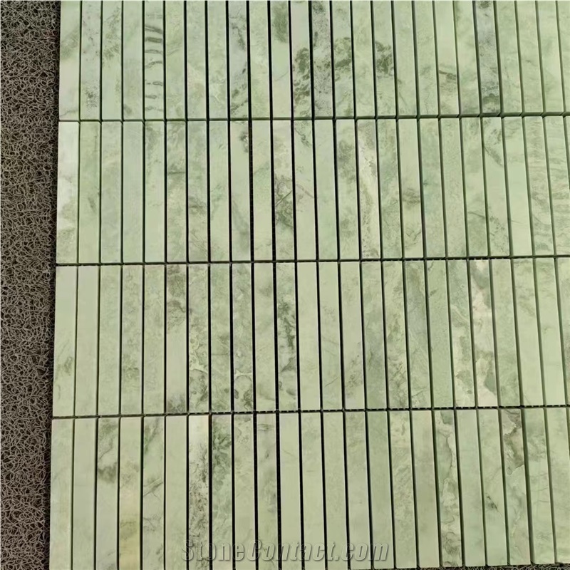 China New Ming Light Green Marble Mosaic Tiles