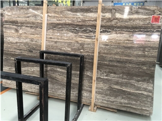 Iran Silver Grey Travertine Slabs For Wall And Floor