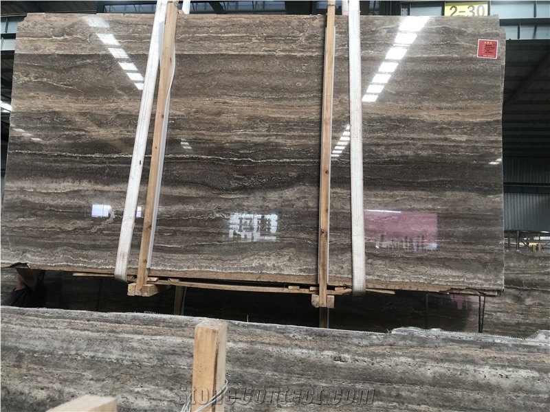 Iran Silver Grey Travertine Slabs For Wall And Floor