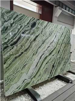 Natrual Green Shangri-La Cloud Jade Marble Slabs