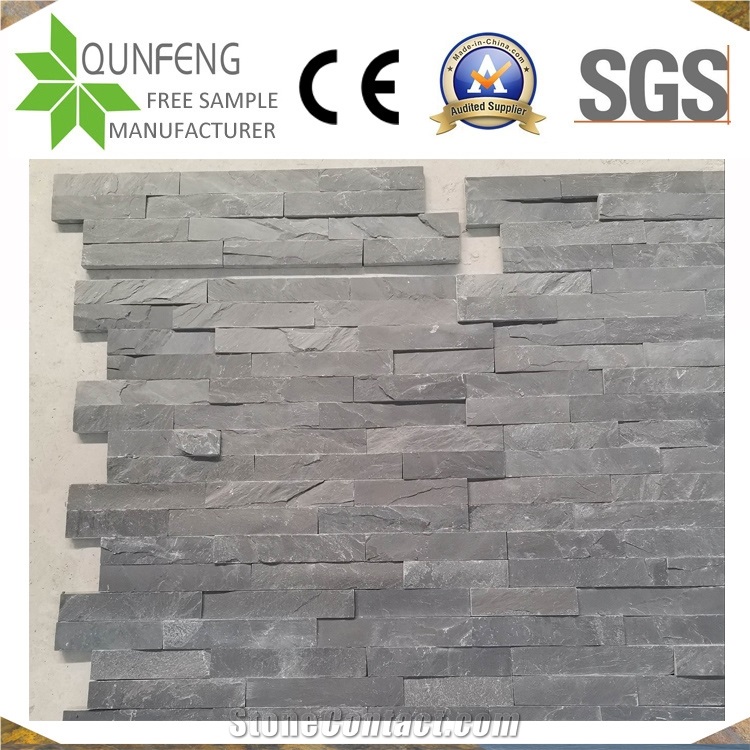 Jiujiang Antacid Black Split Slate Z Wall Cladding Panels