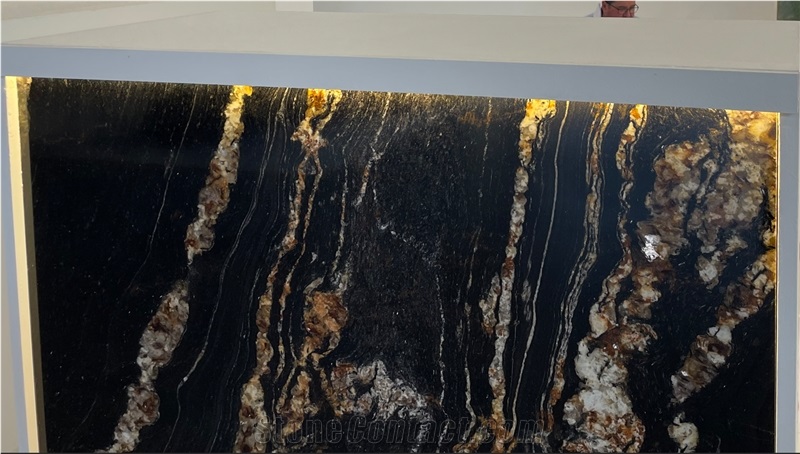 Black Taurus Granite Slabs - Polished
