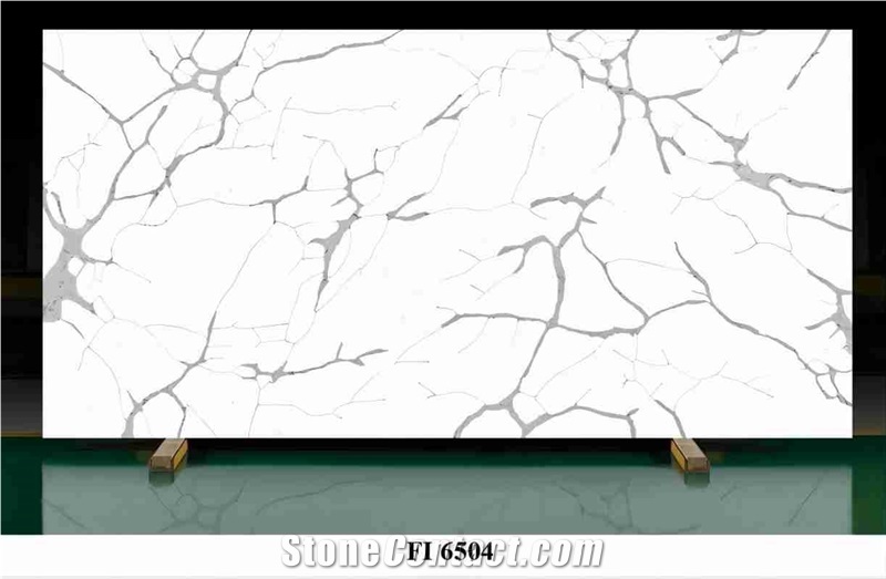 Artifical Artificial Stone Slabs Calacatta Polished Surface