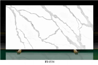 Artificial Calacatta Stone Engineered  Quartz Slabs