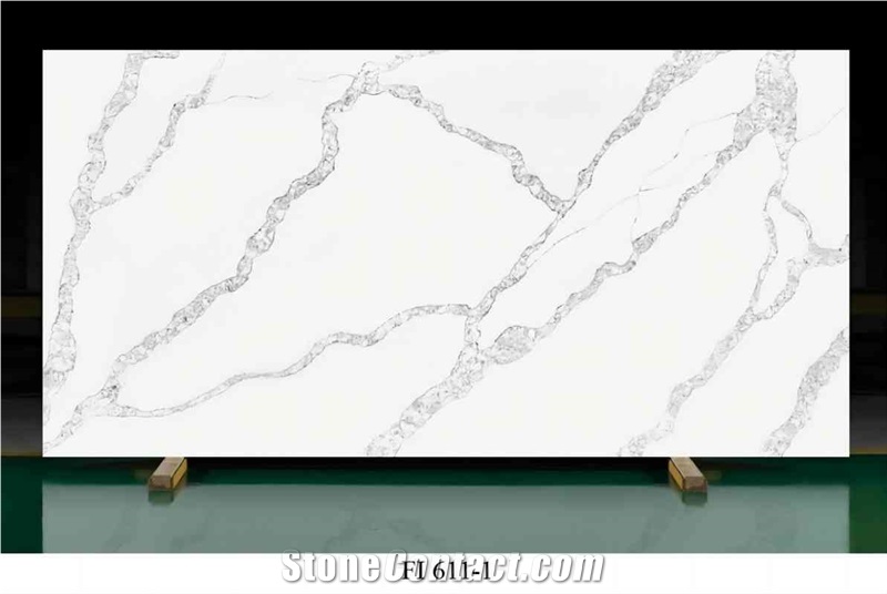 Calacatta Artificial Quartz Slabs And Tiles