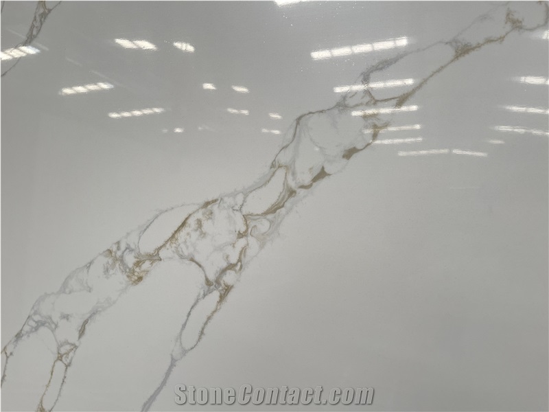 Calacatta Gold White Quartz Slabs