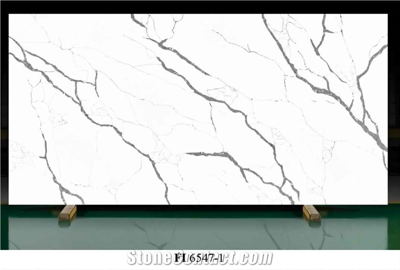 Kitchen  Quartz Slab Artificial Calacatta
