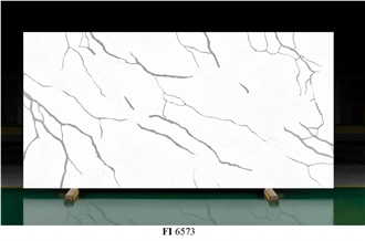 Kitchen  Quartz Slab Artificial Calacatta