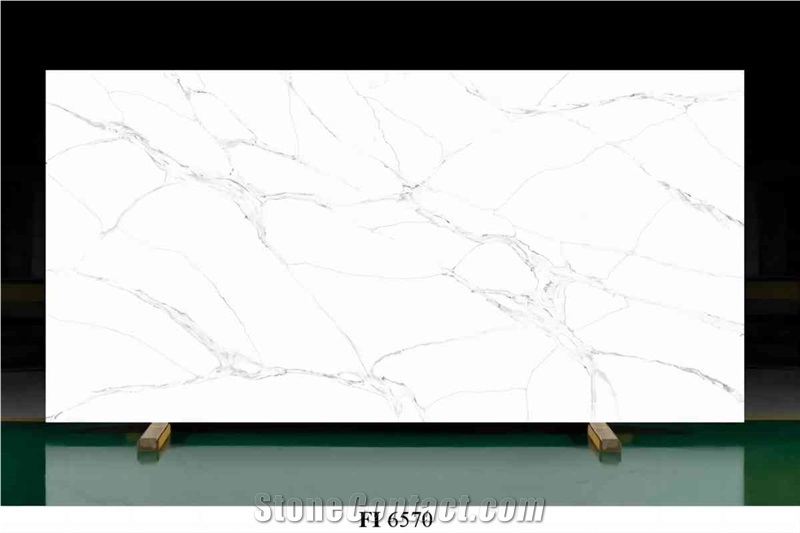 Kitchen  Quartz Slab Artificial Calacatta