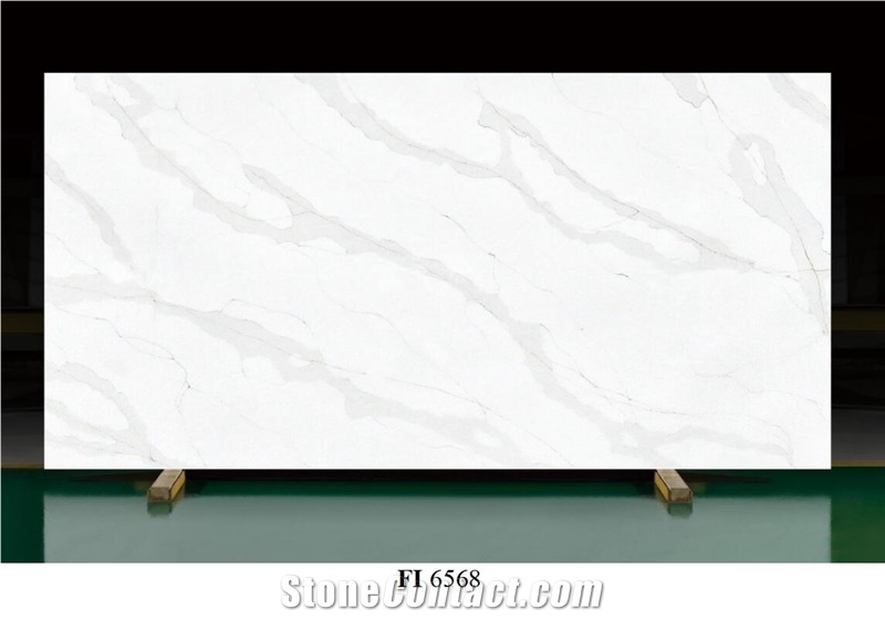 Kitchen  Quartz Slab Artificial Calacatta
