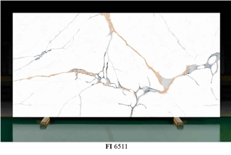 White Artificial Quartz Slabs Engineered Stone