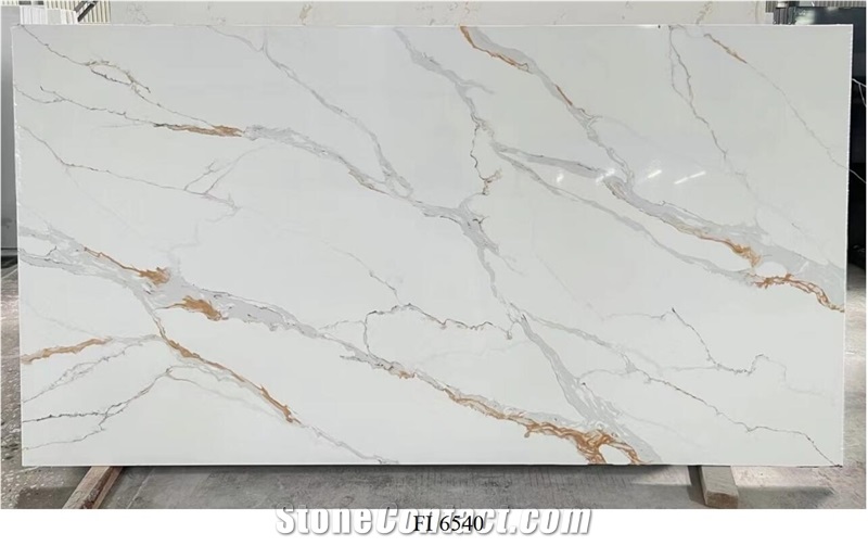 White Artificial Quartz Slabs Engineered Stone