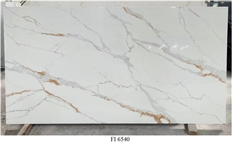 White Artificial Quartz Slabs Engineered Stone