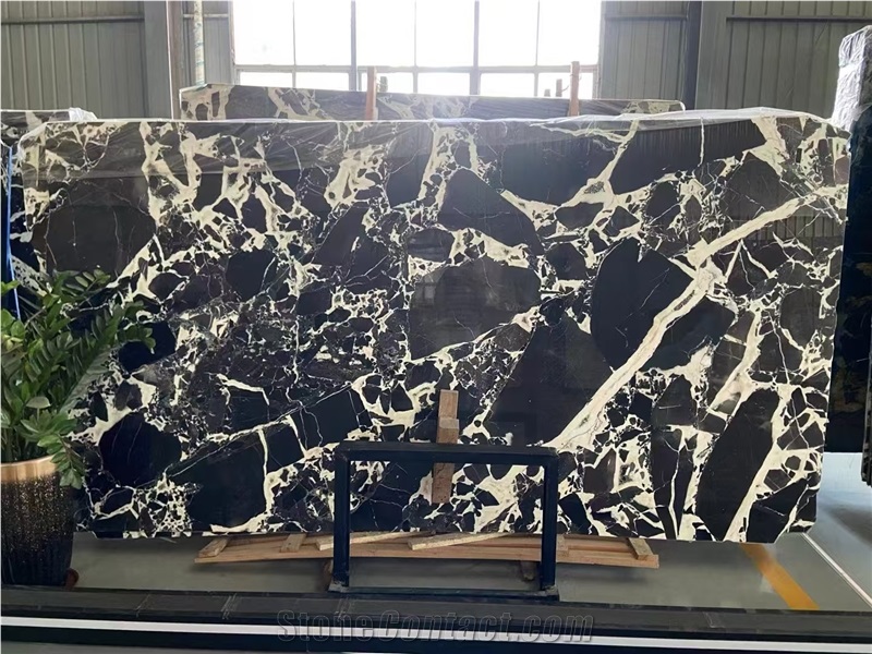 Bulgari Black Napoleon Marble Slab  Floor Tile