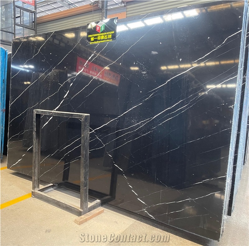 Nero Marquina Slabs Black Marble Wall Tiles