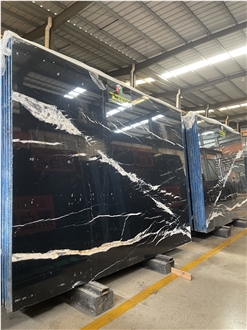 Nero Marquina Slabs Black Marble Wall Tiles