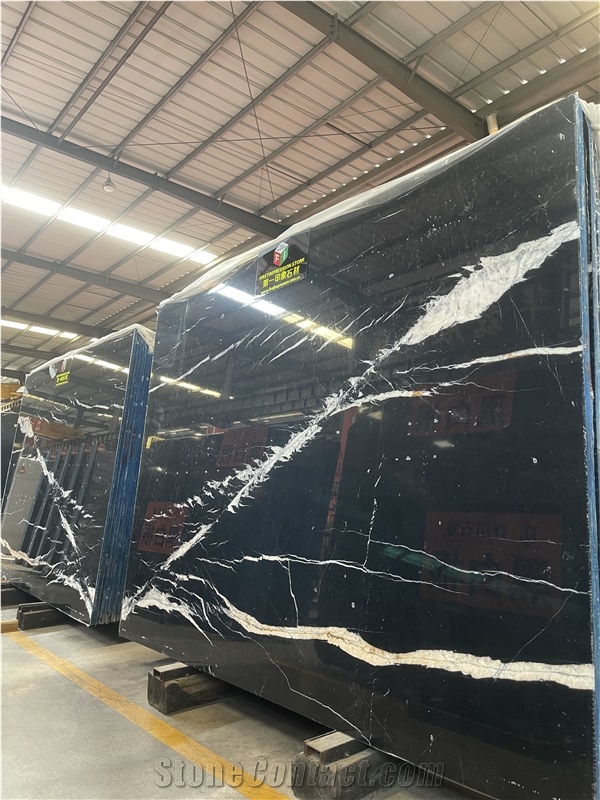 Nero Marquina Slabs Black Marble Wall Tiles