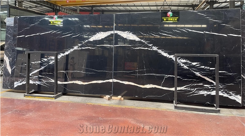 Nero Marquina Slabs Black Marble Wall Tiles