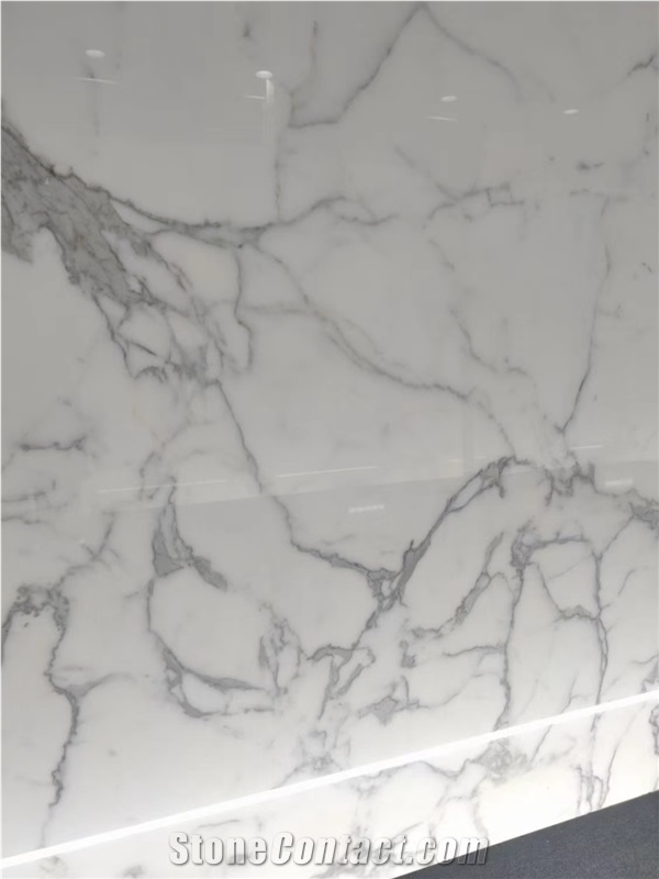 Statuario White Marble Slab Floor Tile