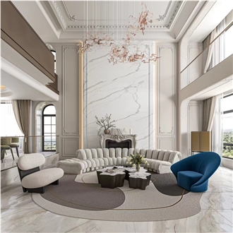 Statuario White Marble Slab Floor Tile
