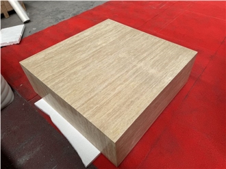 Beige Travertine Square Coffee Table Interior Design