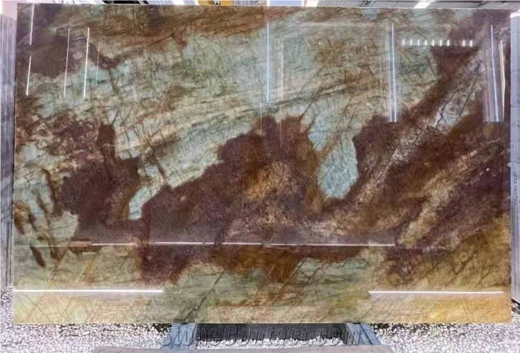 Brown Quartzite With Blue Veins Slabs
