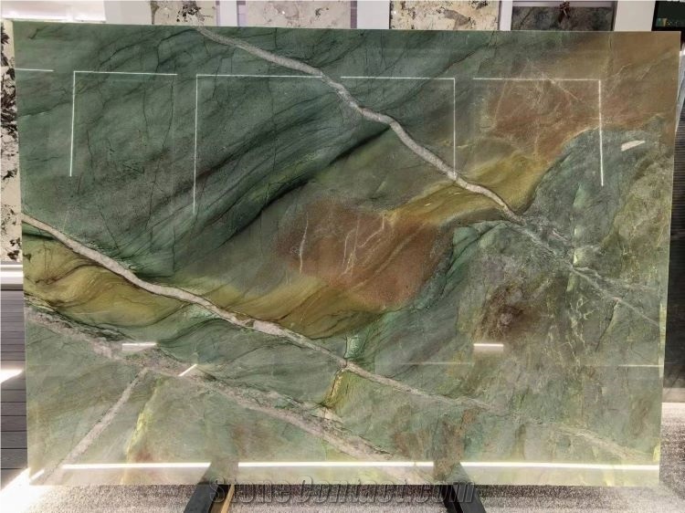 Fuchsite Crystal Quartzite Slabs