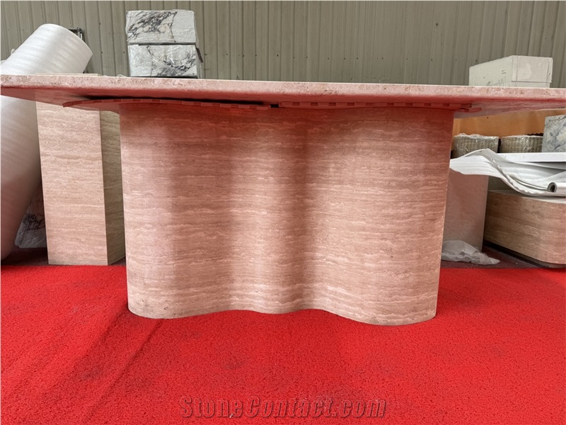 Italy Travertine Rectangular Dinning Table