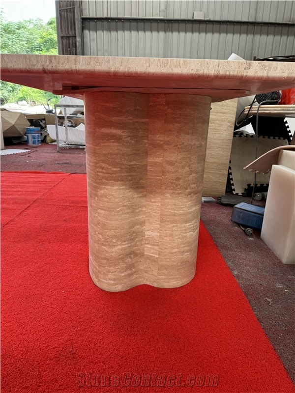 Italy Travertine Rectangular Dinning Table