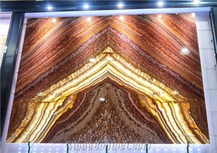 Ruby Red Onyx Slabs