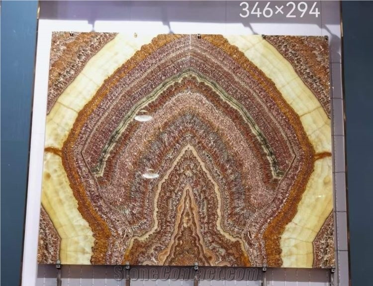 Ruby Red Onyx Slabs