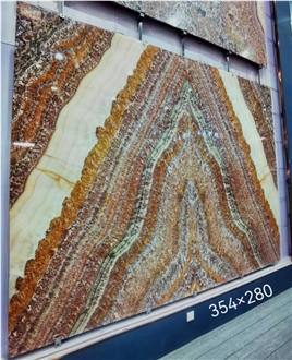 Ruby Red Onyx Slabs
