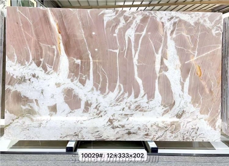Splendido Pink Quartzite Slabs For Flooring Wall Decor